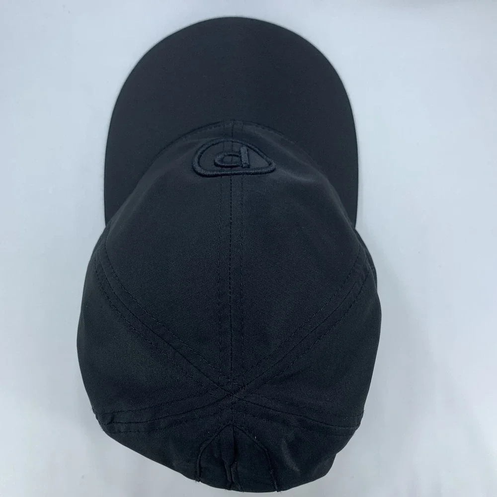 TopKnot Ponytail Hat M/L Black Stretch Fit Magnetic Opening Women's Baseball Cap